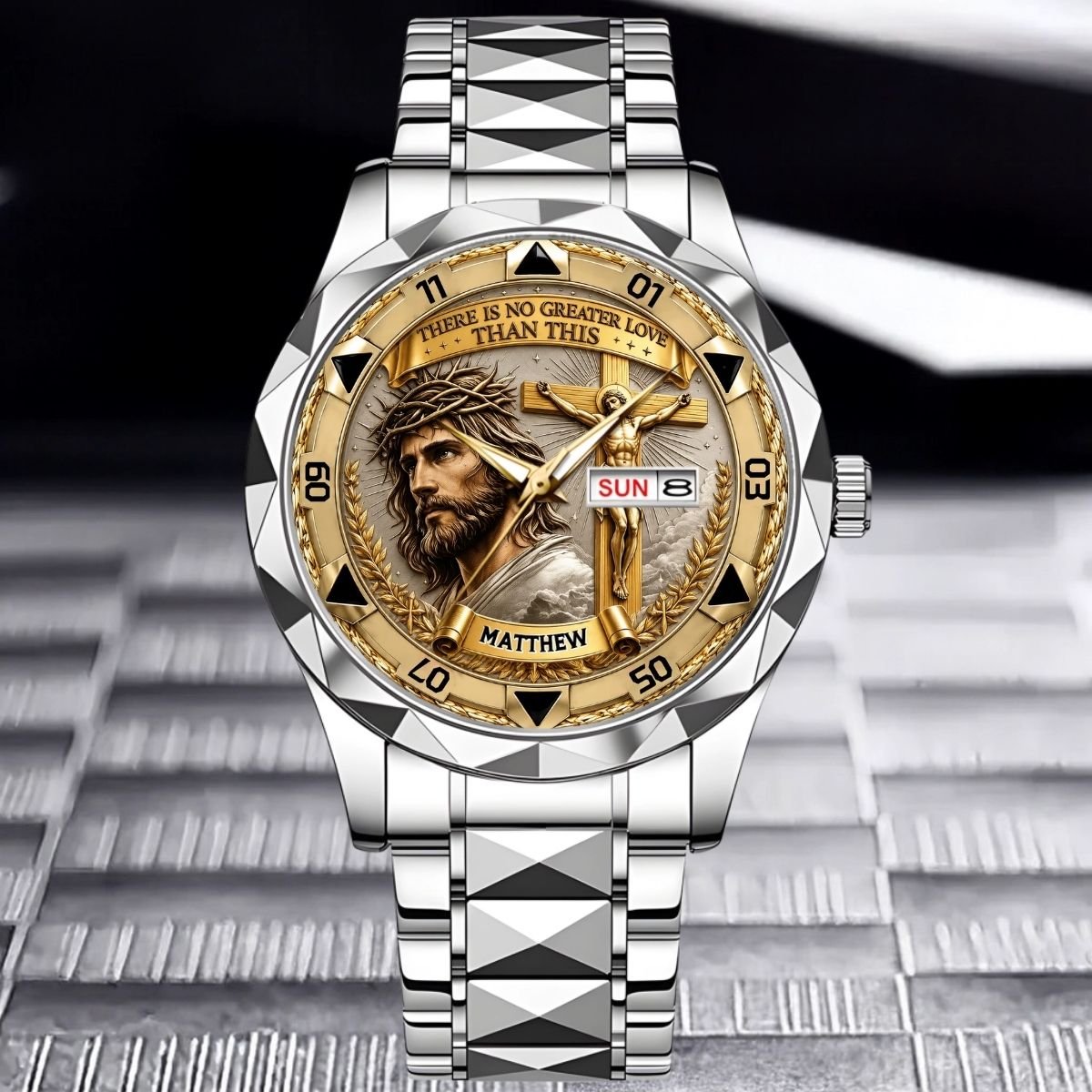 Personalized Jesus Christ Hand Watch