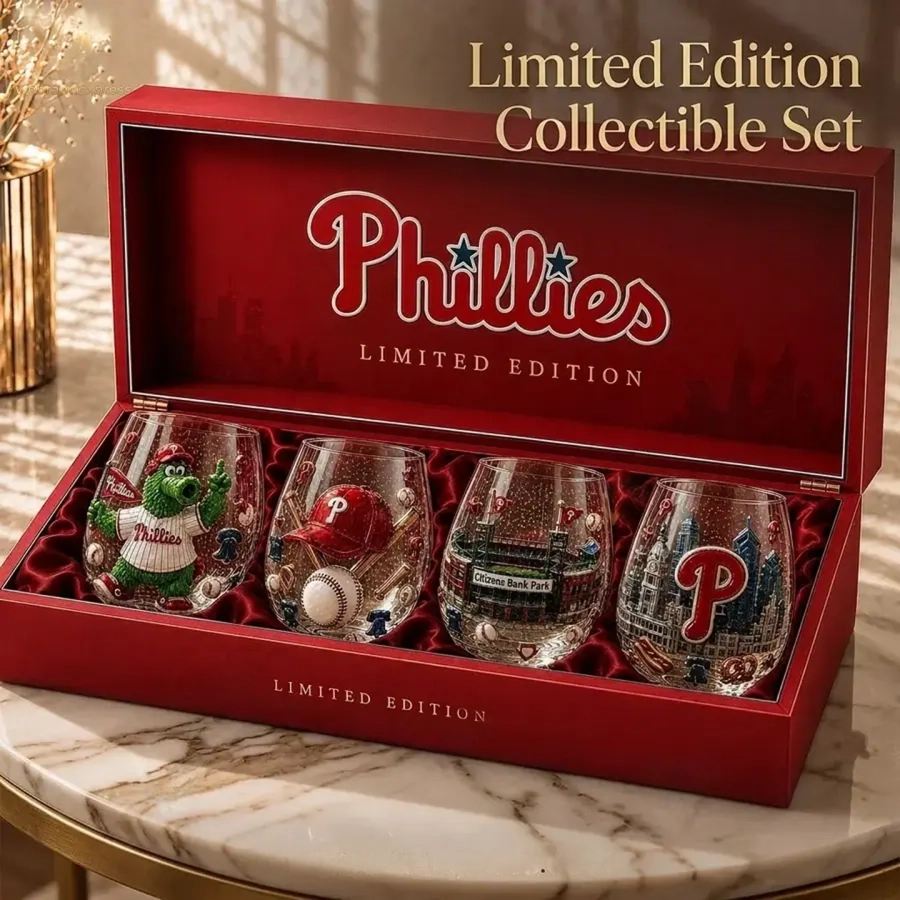 Philadelphia Phillies Wine Glass