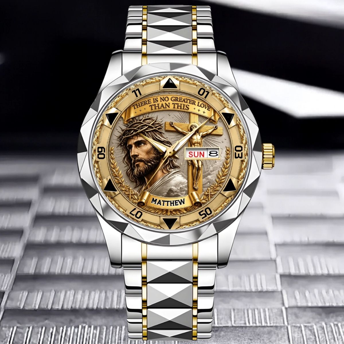 Personalized Jesus Christ Hand Watch