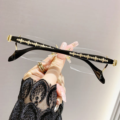 Luxury Rimless Eyewear – Gothic Inspired Elegance