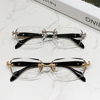 Luxury Rimless Eyewear – Gothic Inspired Elegance