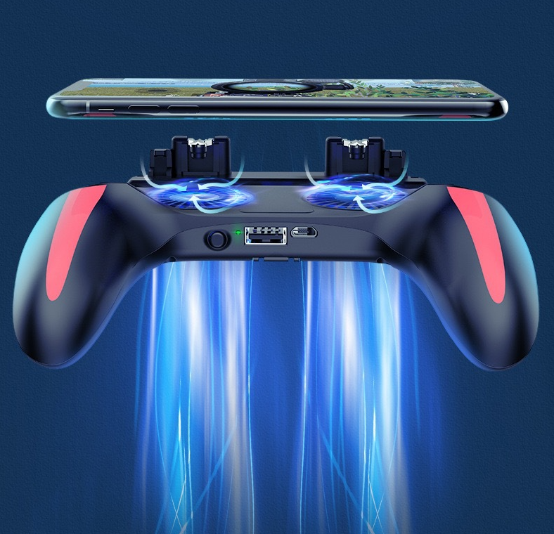 GripX PRO — Mobile Gaming Grip with Dual Cooling Fan & Precision Triggers