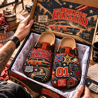 🤠 The Dukes of Hazzard “Good Ol’ Boys” Suede Clogs