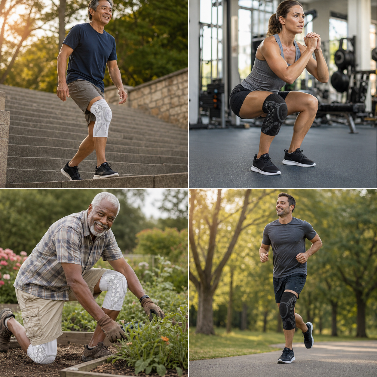 Knee Brace for Pain Relief - Medical-Grade Compression Support with Gel Pad & Steel Stabilizers