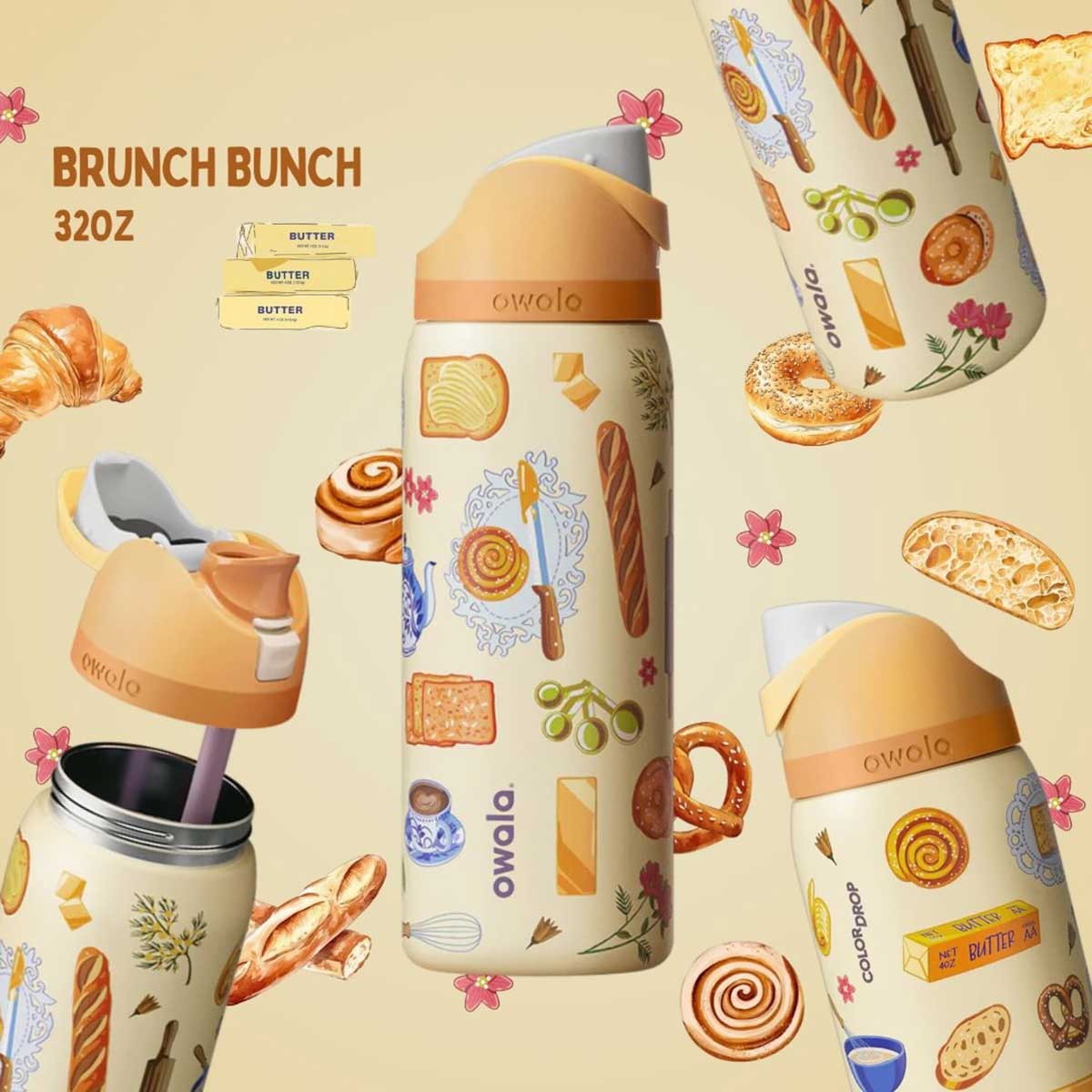 Owl Tumbler Exclusive Brunch Bunch Free Sip 32 oz Water Bottle - Limited Color Drop Edition