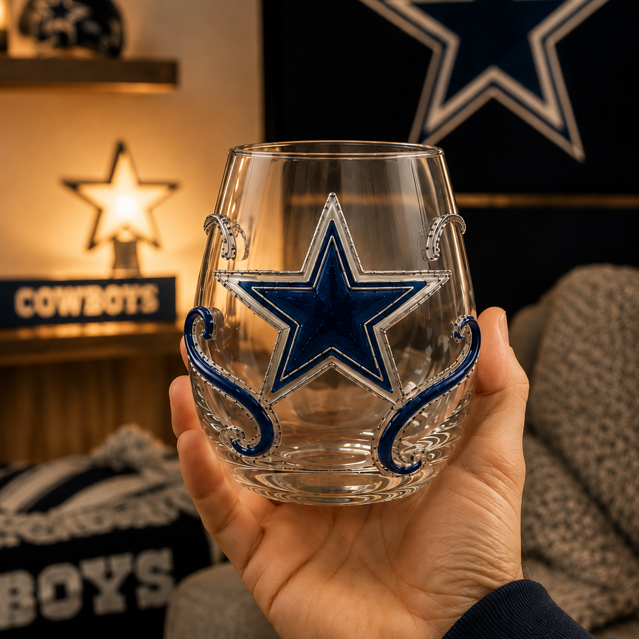 Dallas Cowboys Wine Glass