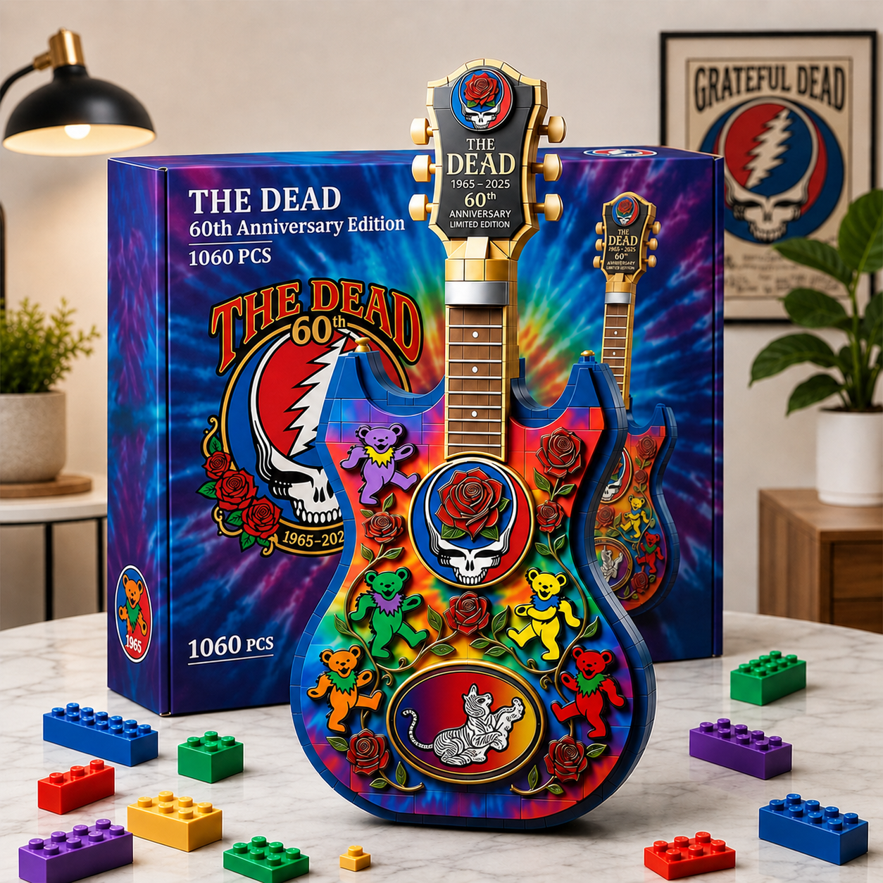 Grateful Dead 60th Anniversary Guitar Building Block Set