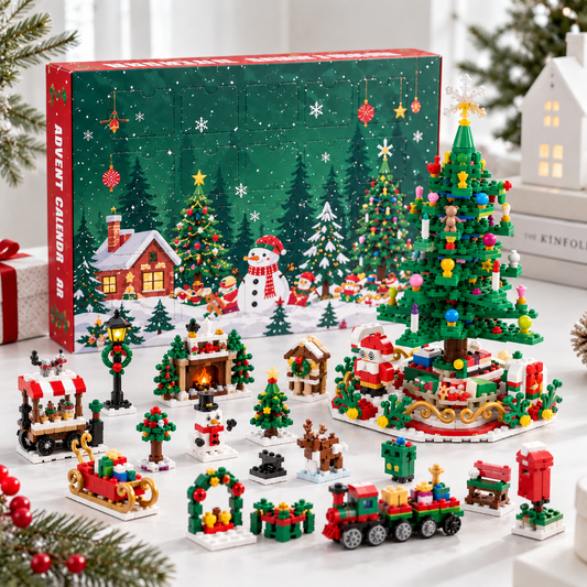 Christmas Building Brick Advent Calendar - 24 Surprise Mini Builds - front view
