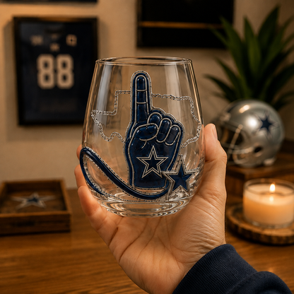 Dallas Cowboys Wine Glass