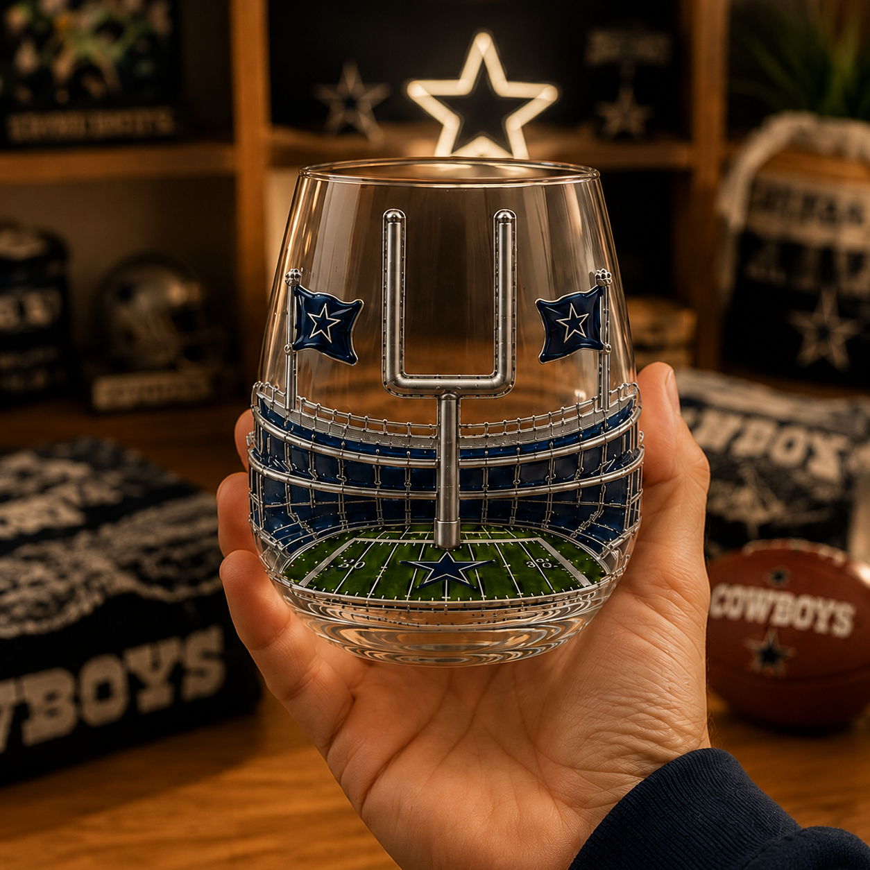 Dallas Cowboys Wine Glass