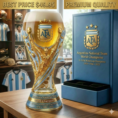 Argentina World Cup Champion Trophy Beer Glass - view 5