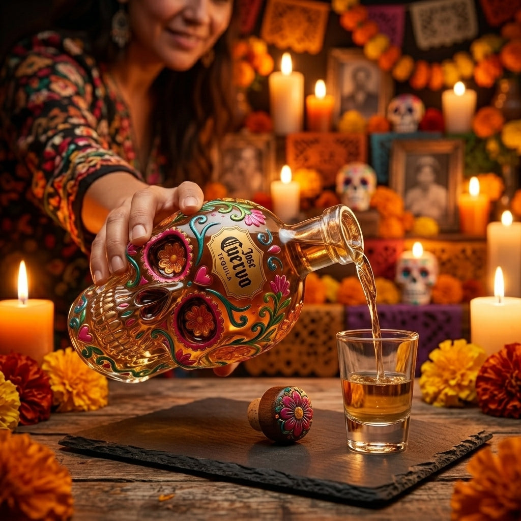Day of the Dead Inspired Decanter Bottle