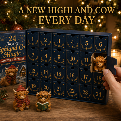 24 Days of Highland Cow Advent Calendar - 24 Collectible Cow Figures - view 8