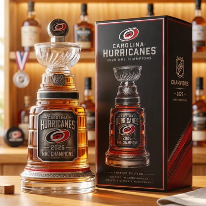 Carolina Hurricanes 2026 Champions Stanley Cup Final Shaped Decanter