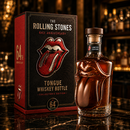 The Rolling Stones 64th Anniversary Tongue Collectible Bottle