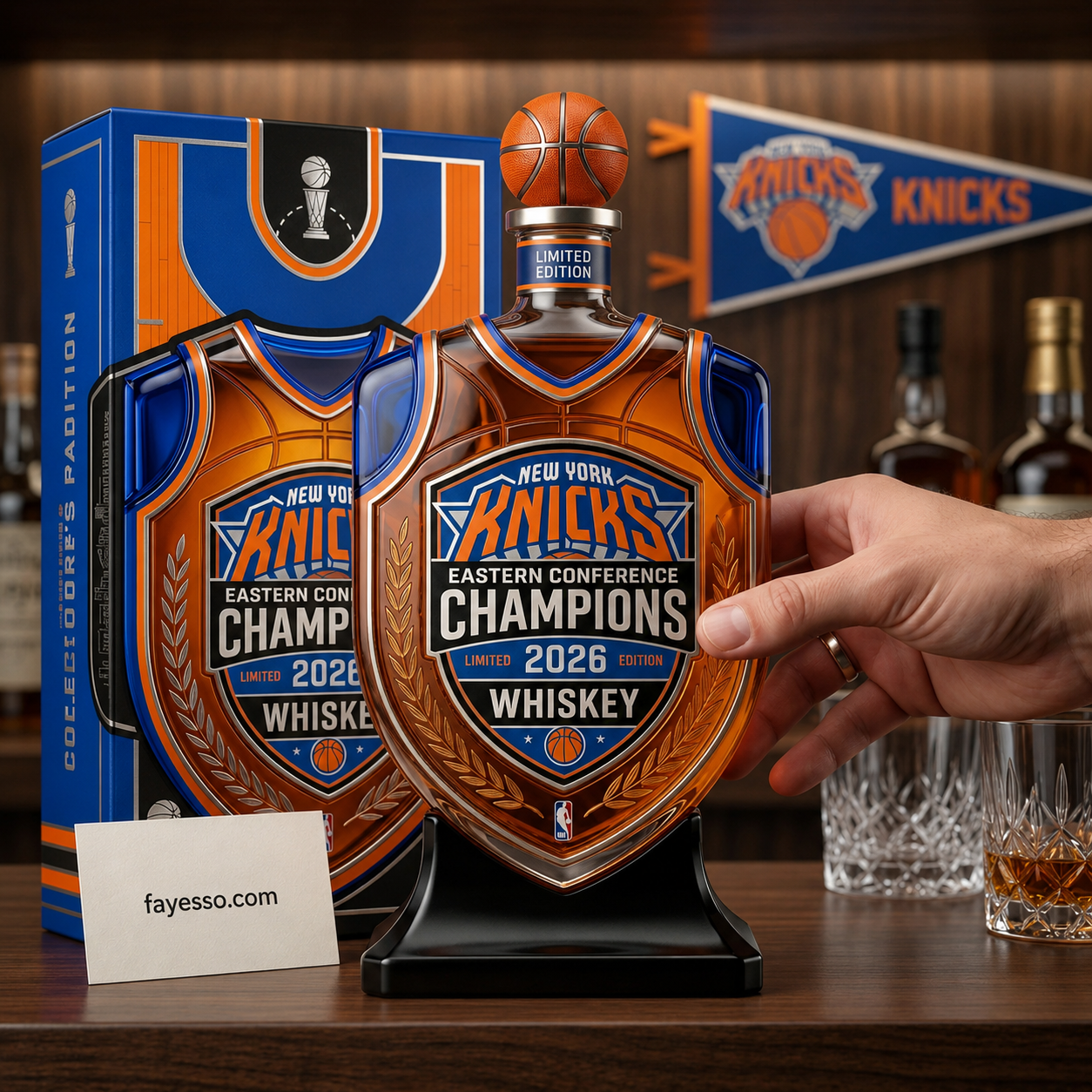 NY Knicks Champions Decanter