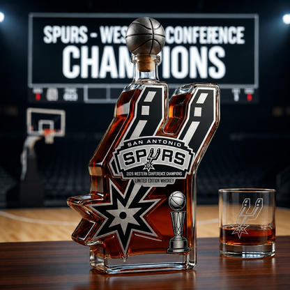 Spurs Basketball Legacy Collection Decanter - 2026 Western Conference Champions