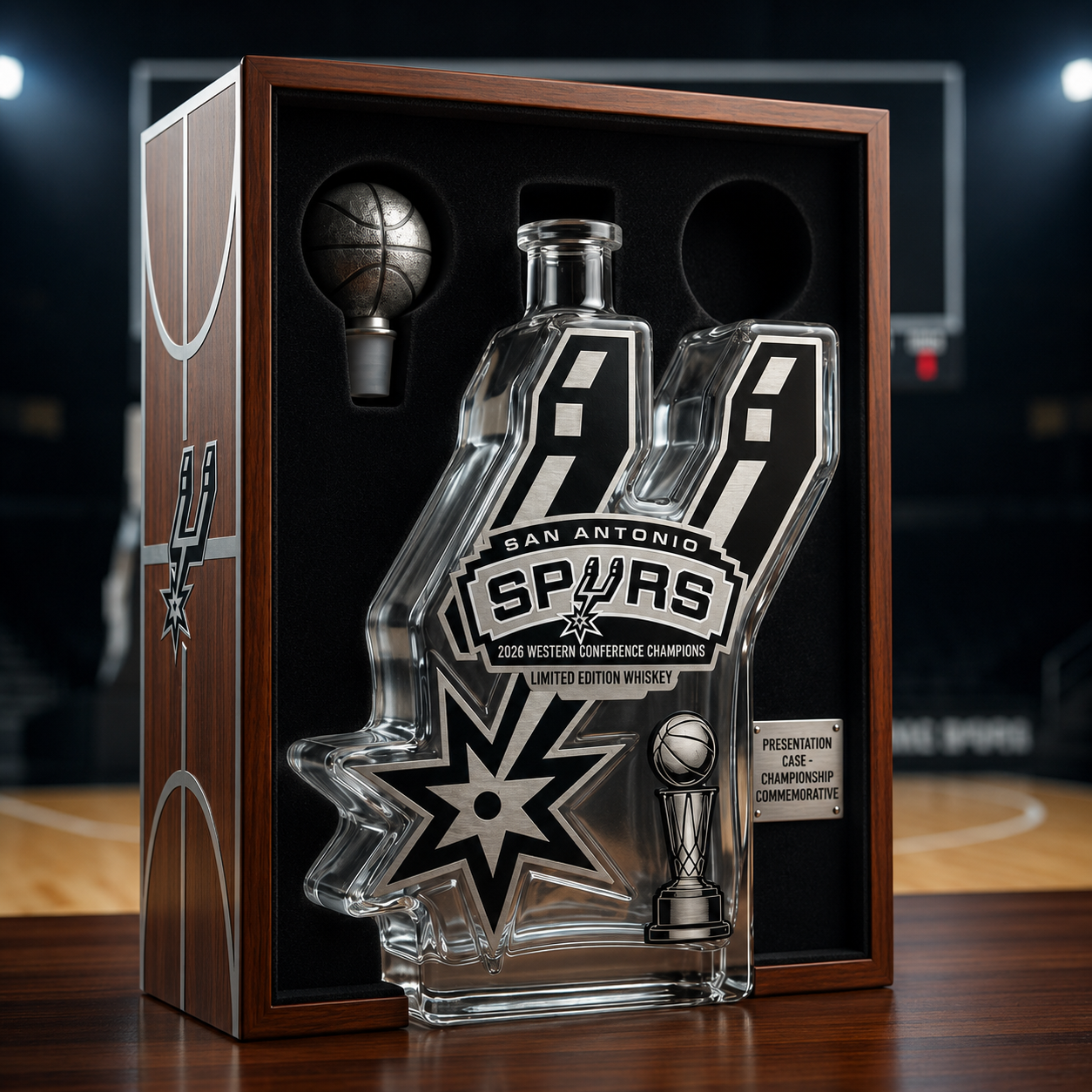 Spurs Basketball Legacy Collection Decanter - 2026 Western Conference Champions