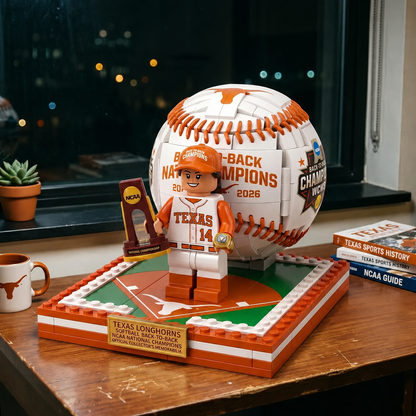 Texas Softball MVP Teagan Kavan Back-to-Back Champions 2026 Edition Brick Set