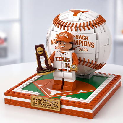 Texas Softball MVP Teagan Kavan Back-to-Back Champions 2026 Edition Brick Set