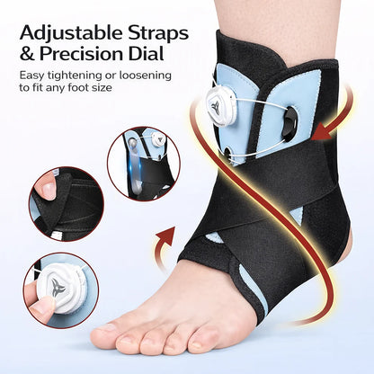 True Ankle Brace - Adjustable Dial Support for Pain Relief & Recovery