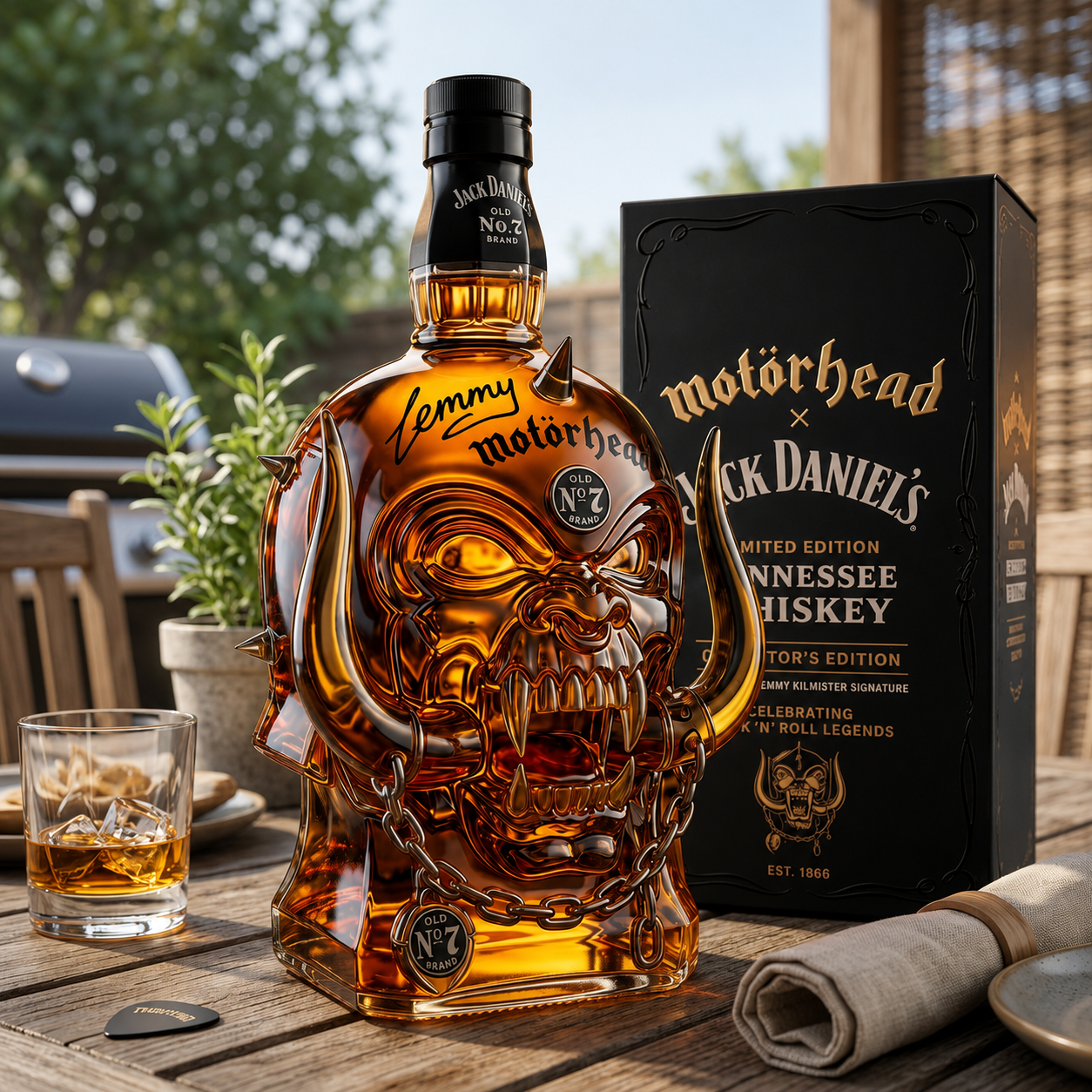Motorhead x JD Old No.7 Limited Edition Rock Decanter Collectible Gift