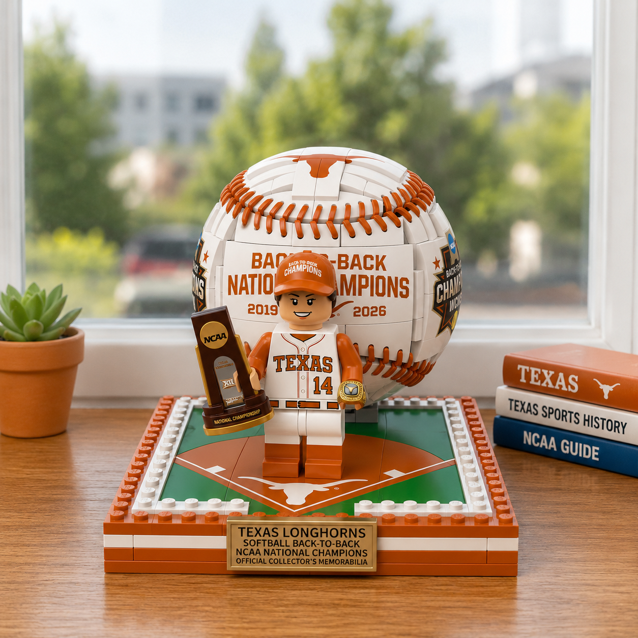 Texas Softball MVP Teagan Kavan Back-to-Back Champions 2026 Edition Brick Set