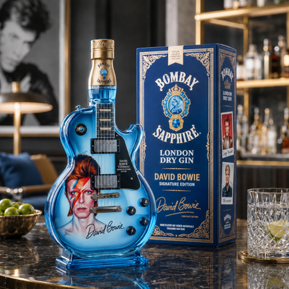 David Bowie Signature Guitar-Shaped Collectible Bottle