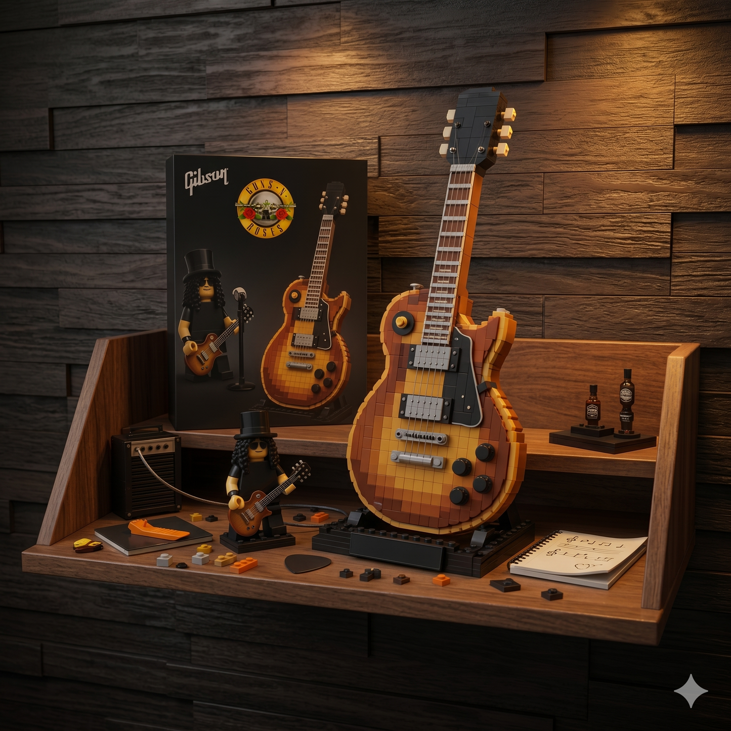 Slash × Jack Daniel's Les Paul Limited Edition Brick Collectible Gift