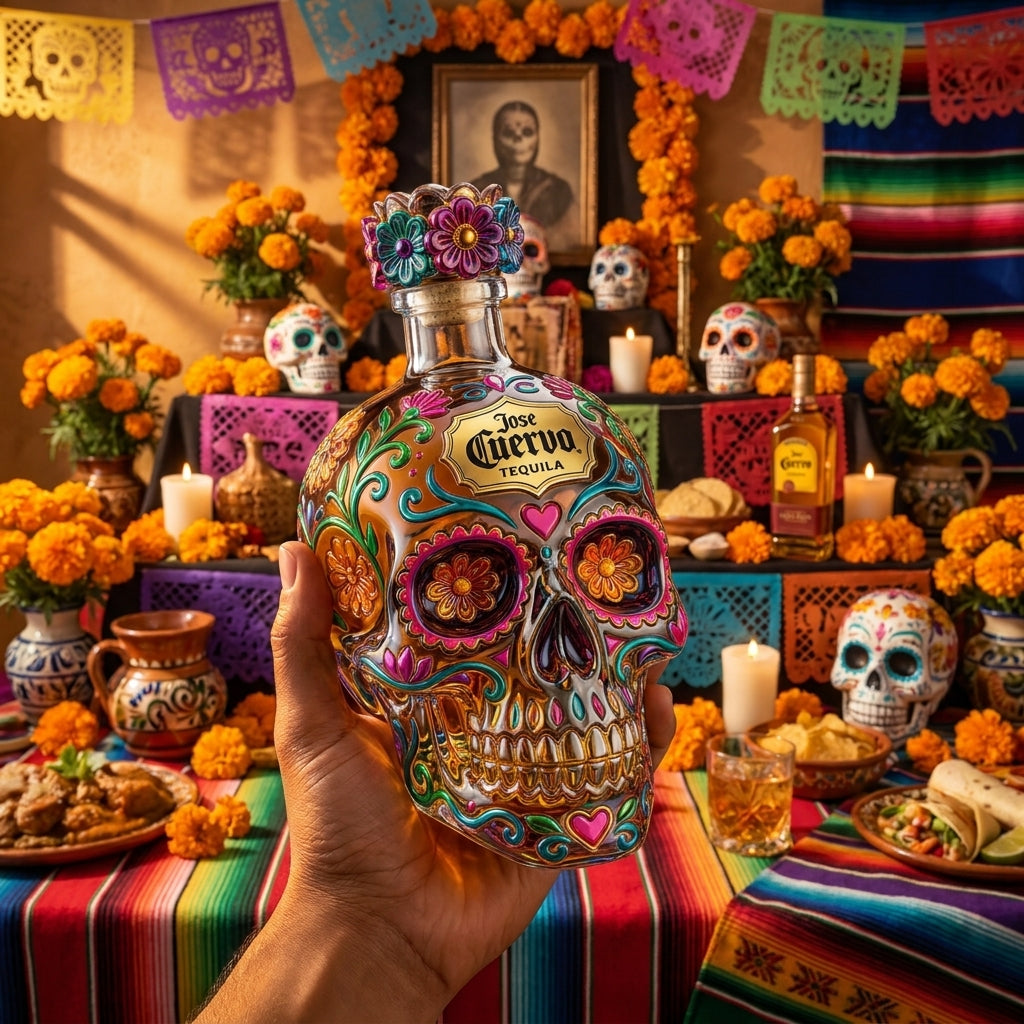 Day of the Dead Inspired Decanter Bottle