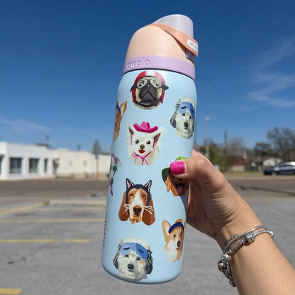 Owl x UO Tumbler Dog Collage Free Sip 32 oz Water Bottle - Limited Edition