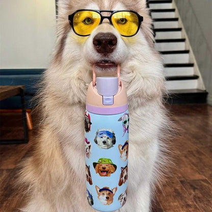 Owl x UO Tumbler Dog Collage Free Sip 32 oz Water Bottle - Limited Edition