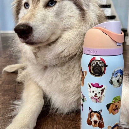 Owl x UO Tumbler Dog Collage Free Sip 32 oz Water Bottle - Limited Edition