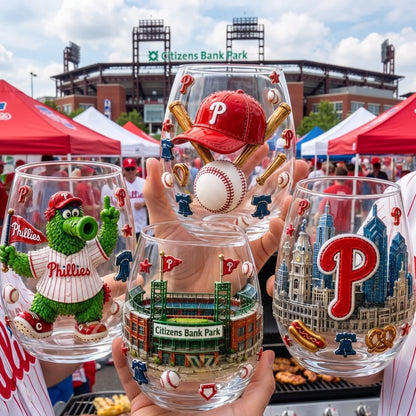 Philadelphia Phillies Wine Glass