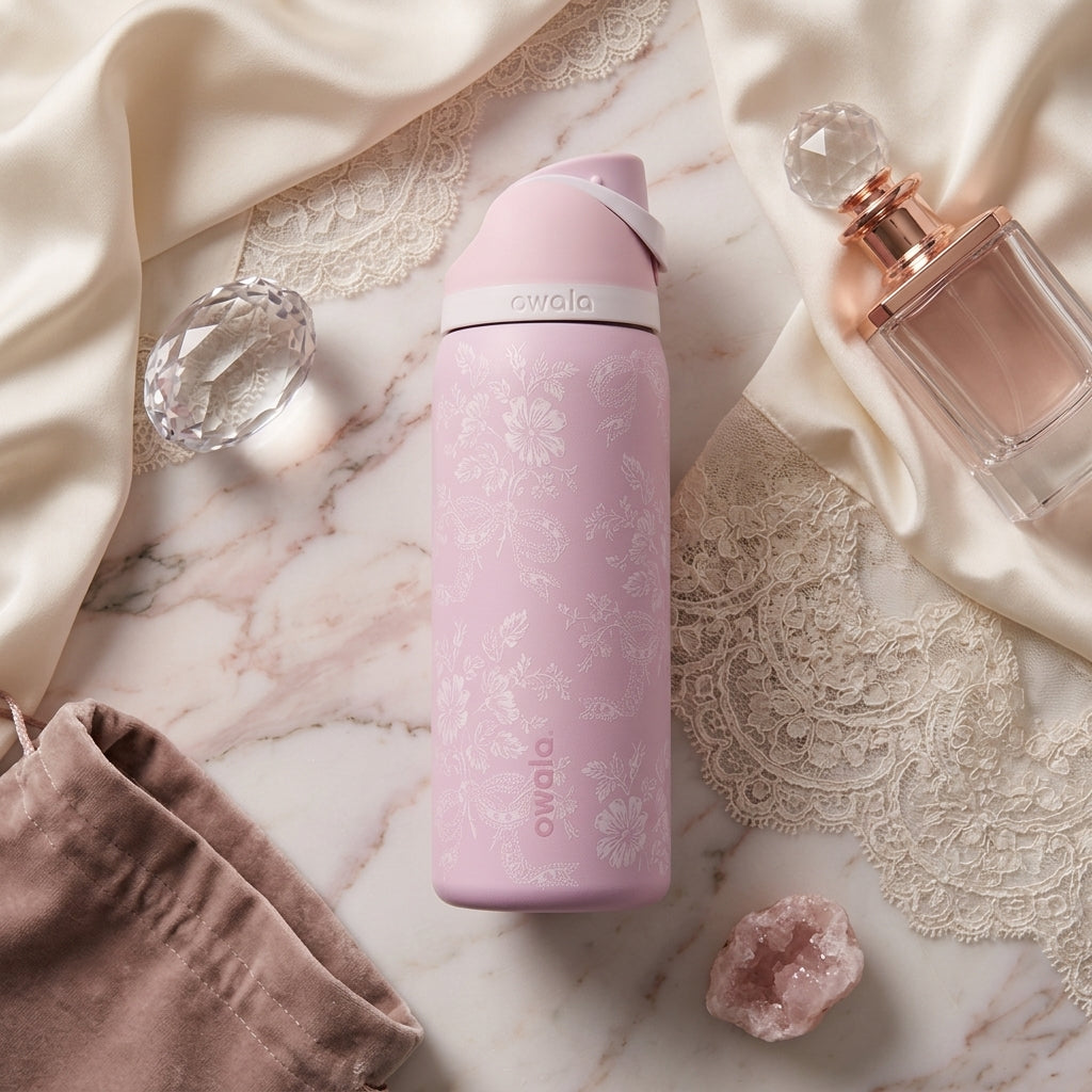 Owl x UO Tumbler Exclusive Ribbon Toile Free Sip 32 oz Water Bottle - Limited Edition