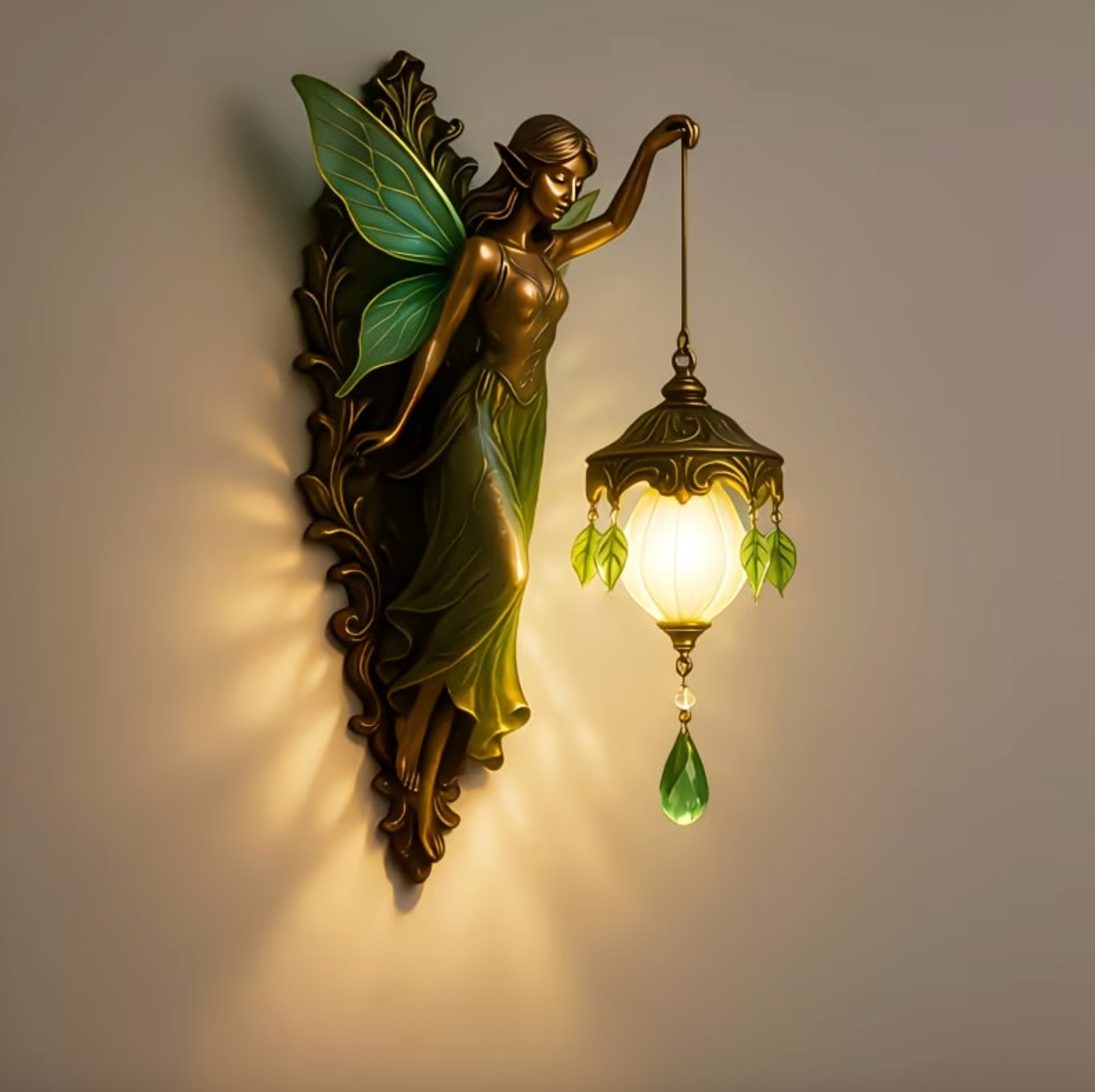 Aetheria - Enchanted Fairy Glow Wall Lamp - front view