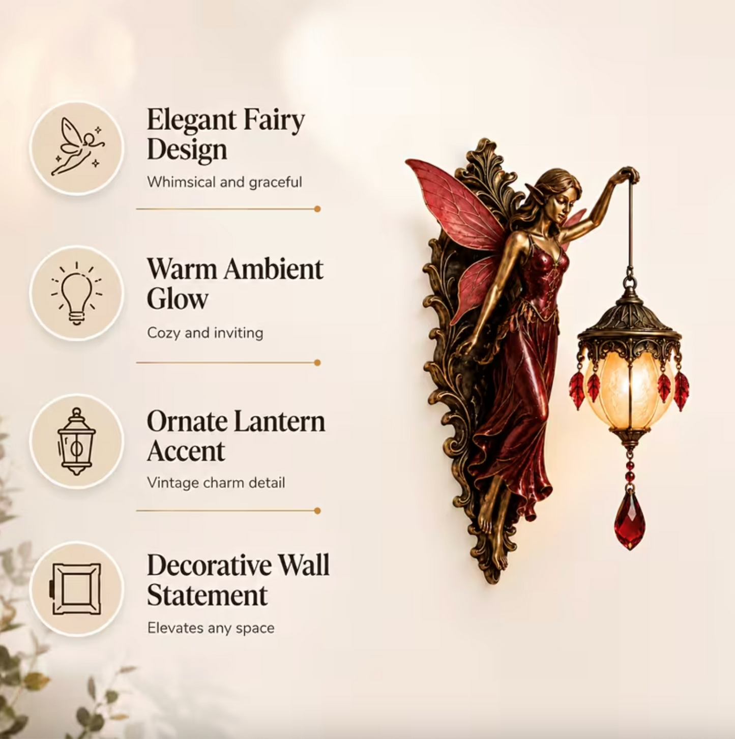 Aetheria - Enchanted Fairy Glow Wall Lamp - view 14
