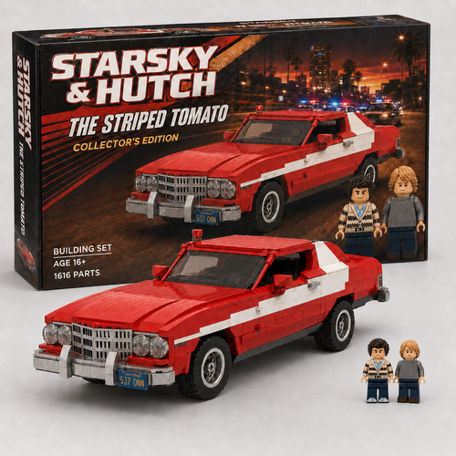Starsky & Hutch Ford - The Striped Tomato Building Set