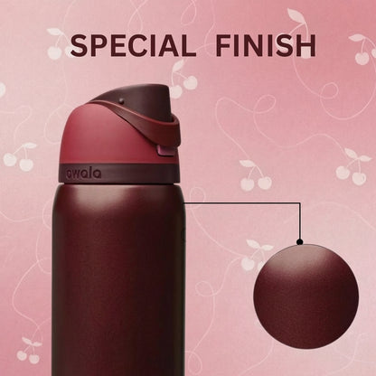 Owl Tumbler Black Cherry Free Sip 32 oz Water Bottle
