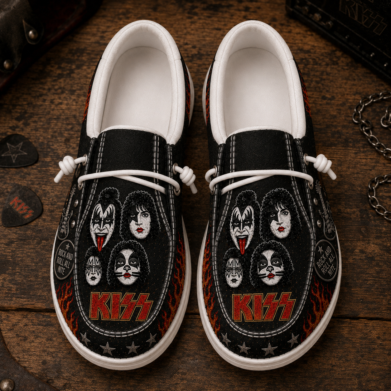 KISS Band Canvas Loafers