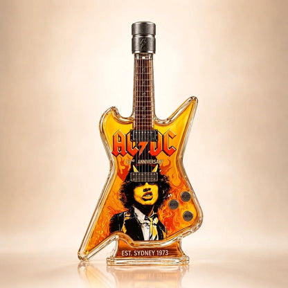AC/DC 53rd Anniversary Guitar Shaped Whiskey Decanter