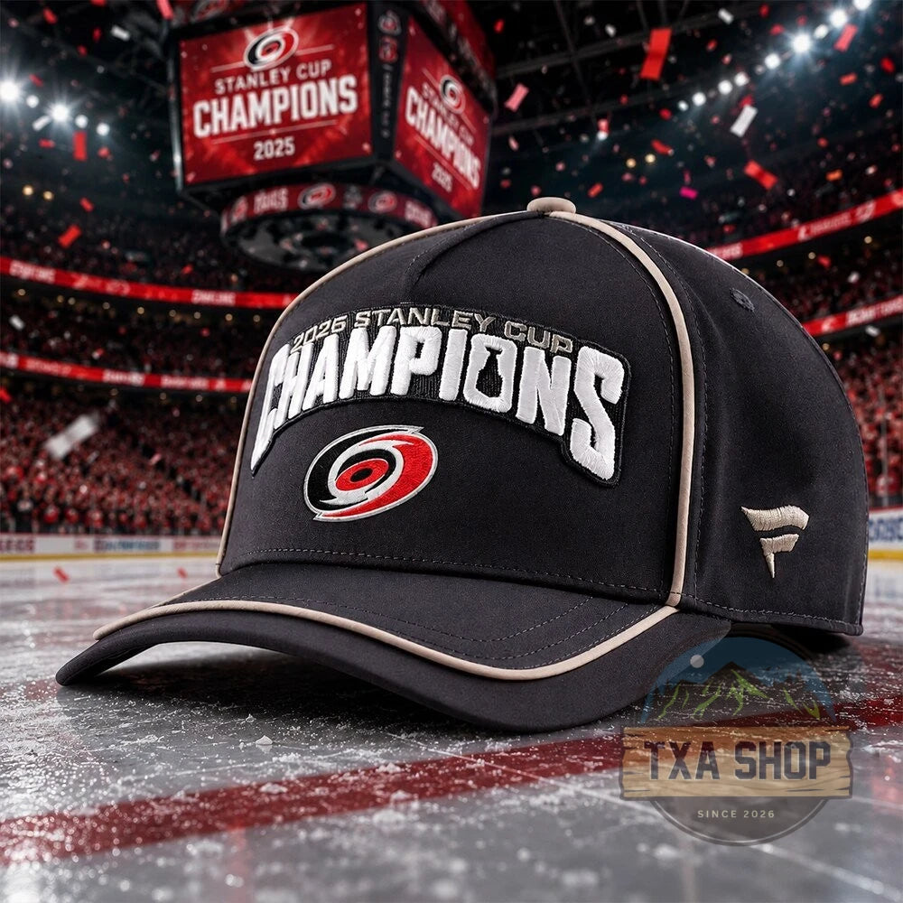 Carolina Hurricanes 2026 Stanley Cup Champions Baseball Cap - front view