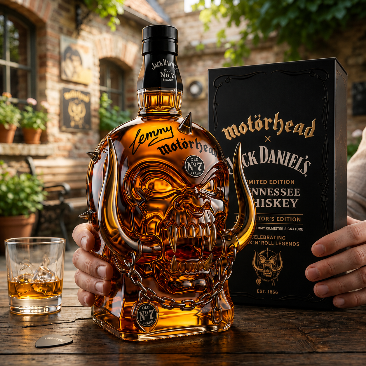 Motorhead x JD Old No.7 Limited Edition Rock Decanter Collectible Gift