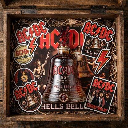 AC/DC 53rd Anniversary 1973-2026 Hells Bells Whiskey Bottle