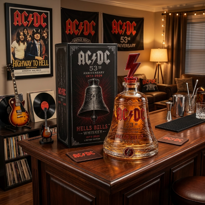 AC/DC 53rd Anniversary 1973-2026 Hells Bells Whiskey Bottle