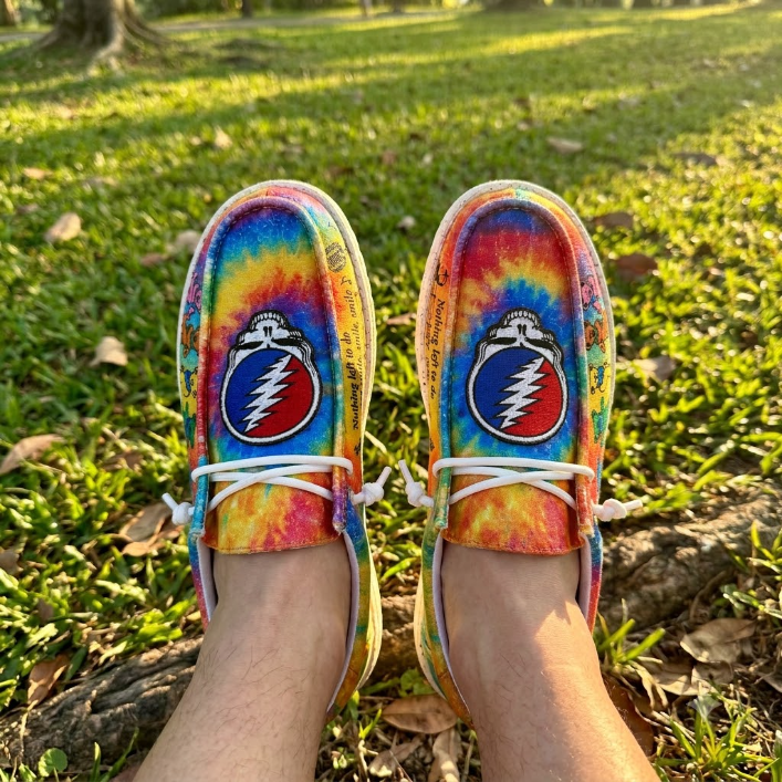 Grateful Dead "Nothing Left To Do But Smile" Canvas Loafers 🌈💀
