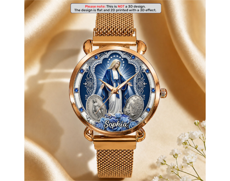 Midnight Miracle Of Mary - Personalized Women's Wrist Watch