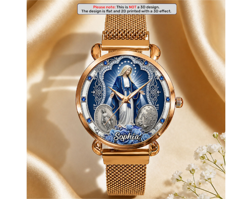 Midnight Miracle Of Mary - Personalized Women's Wrist Watch