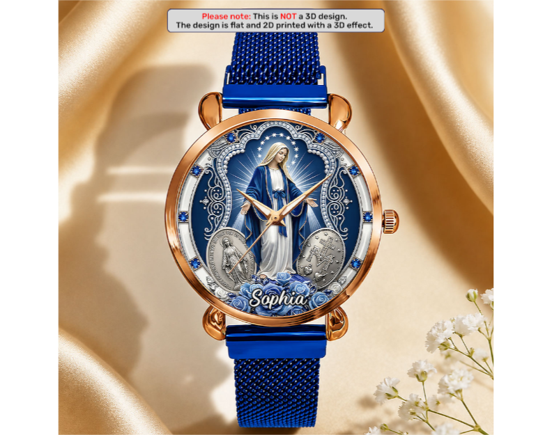 Midnight Miracle Of Mary - Personalized Women's Wrist Watch