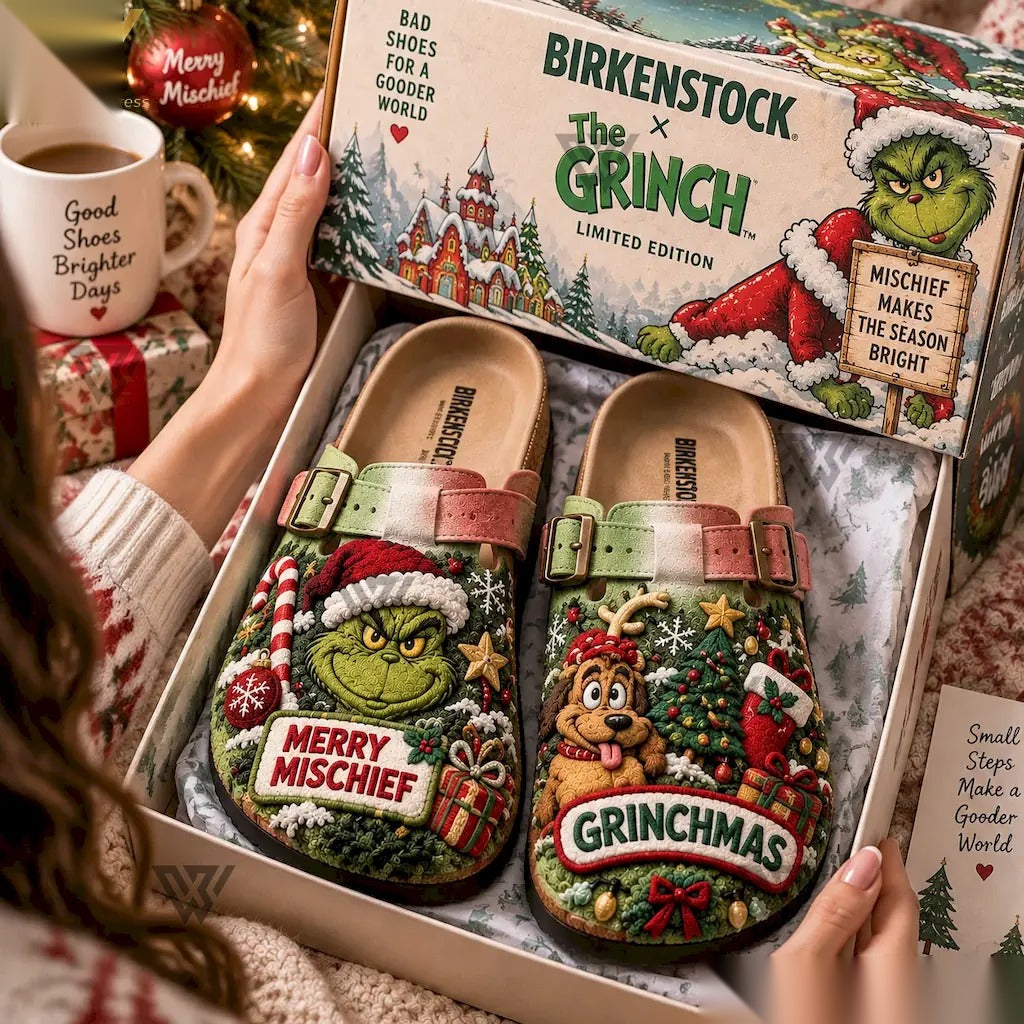 Grinchmas clogs unboxed as a Christmas gift